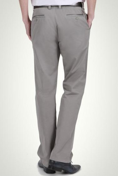 Men khaki pants classics style - Click Image to Close